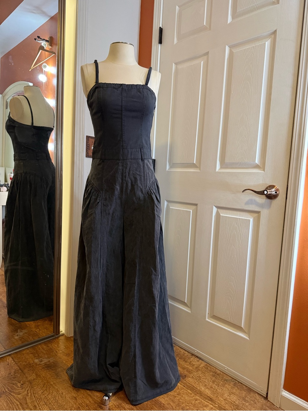 NWT  Free people Women's Black Wide-Leg Jumpsuit